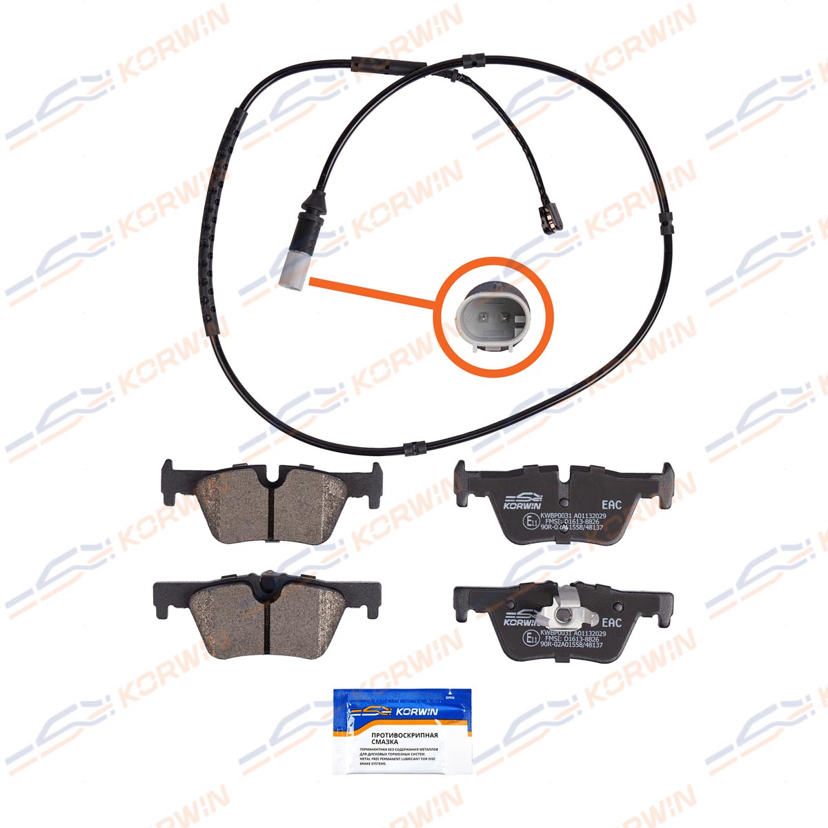 Колодки тормозные дисковые KORWIN KWBP0031