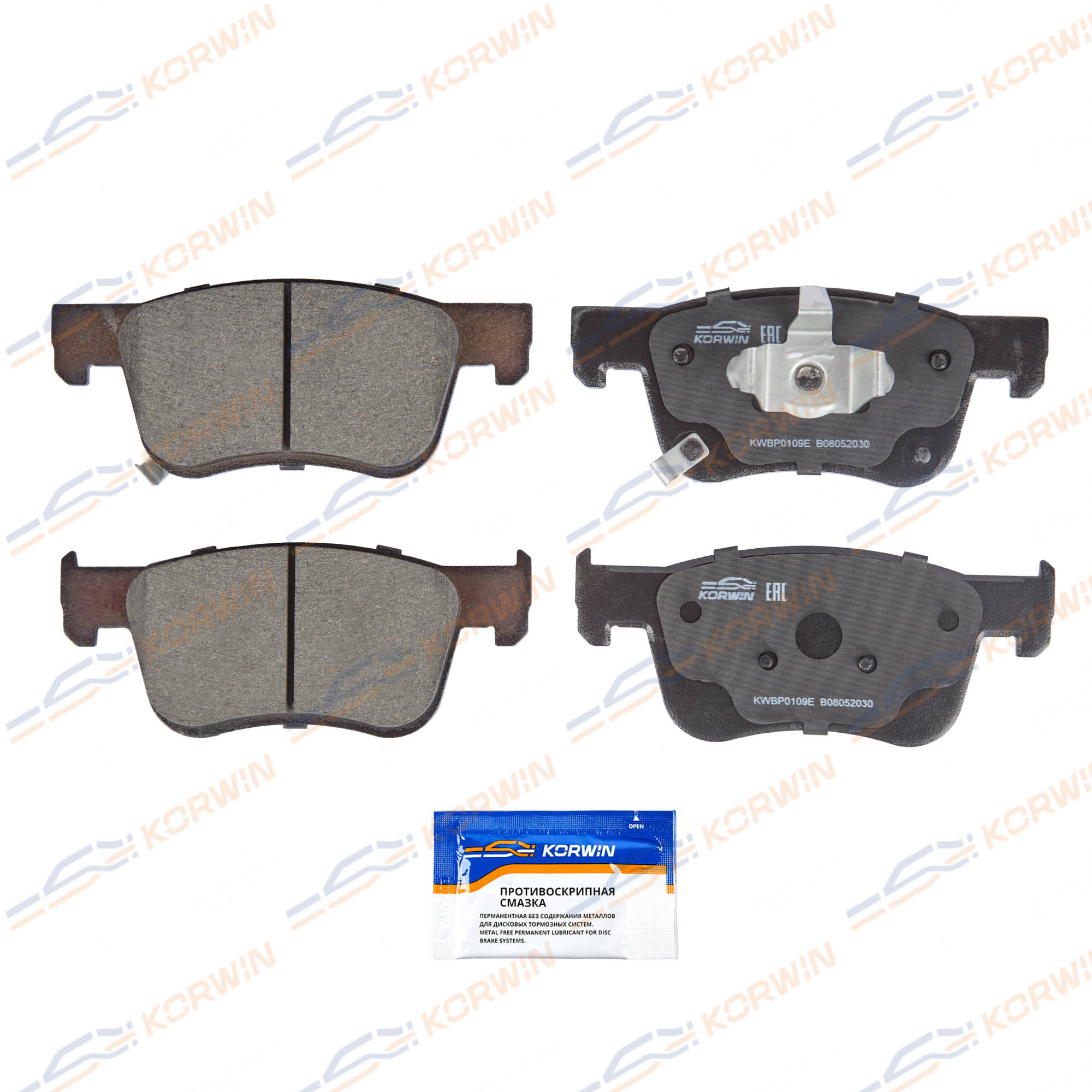 Колодки тормозные дисковые KORWIN ECOLine KWBP0109E