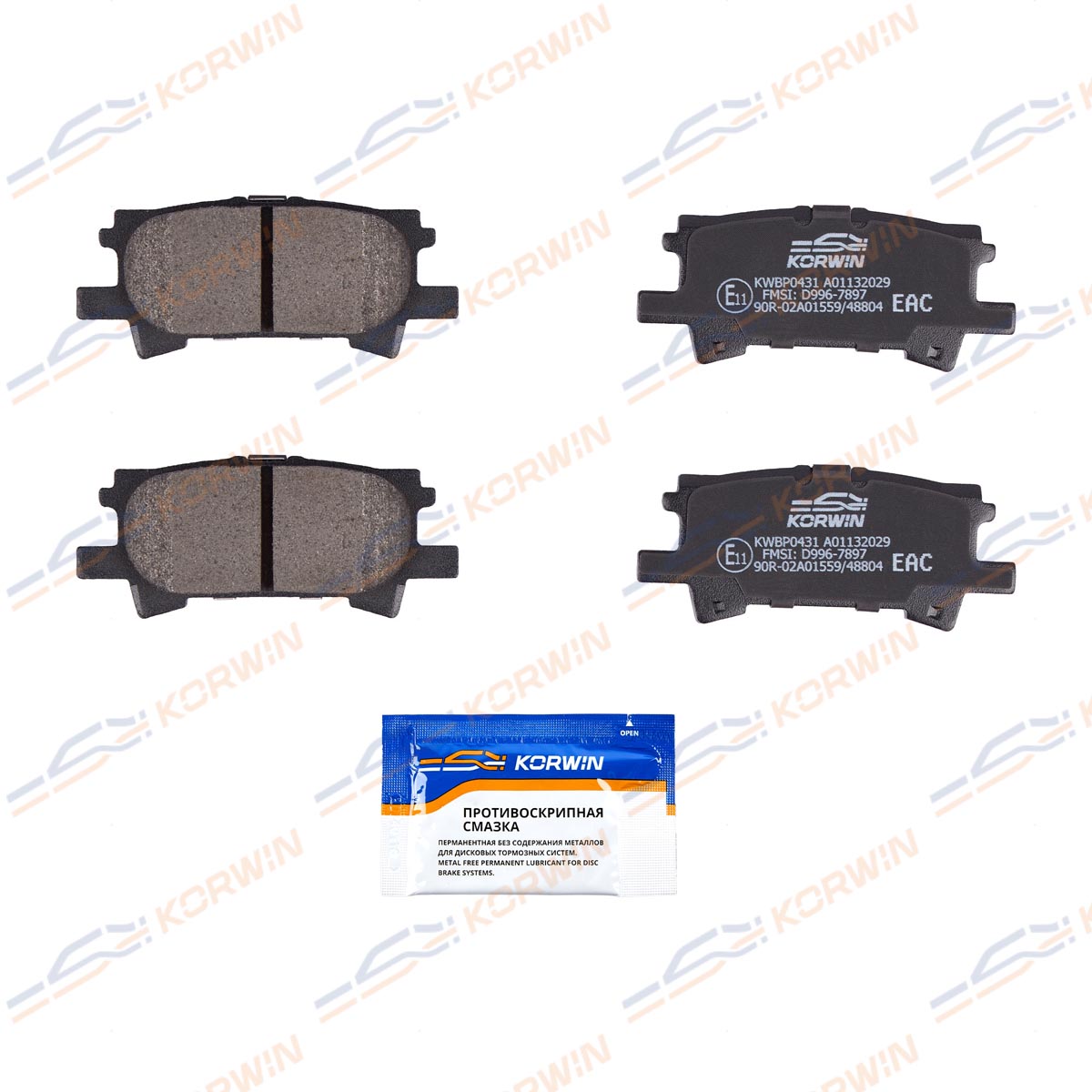 Колодки тормозные дисковые KORWIN KWBP0431