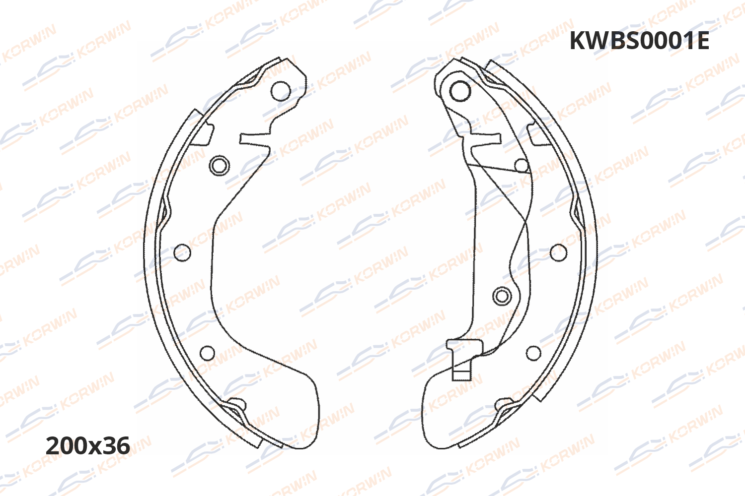 Колодки тормозные барабанные KORWIN ECOLine KWBS0001E