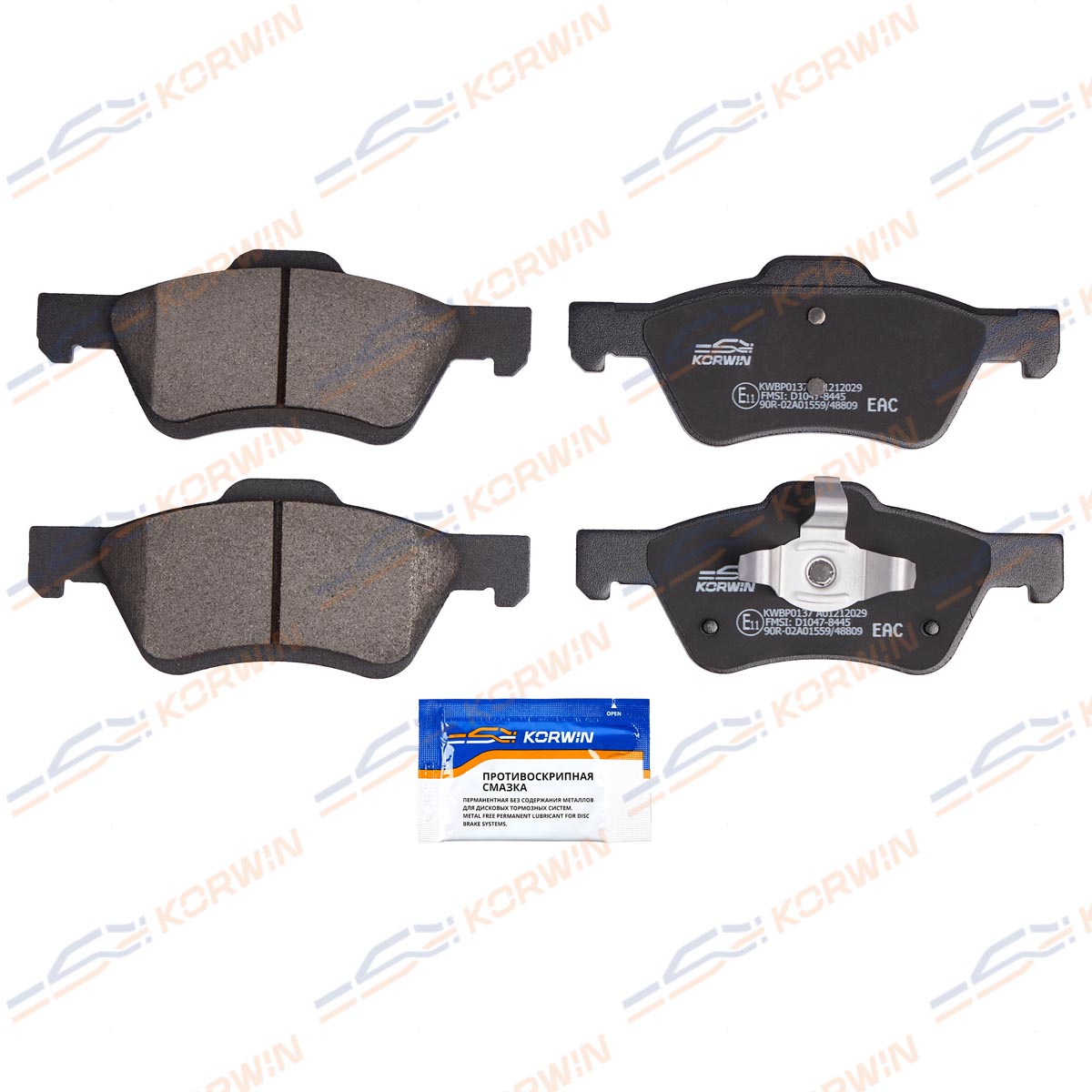 Колодки тормозные дисковые KORWIN KWBP0137