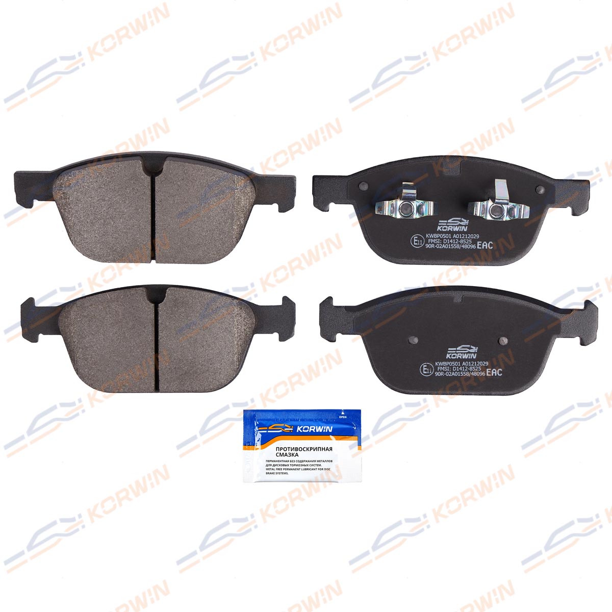 Колодки тормозные дисковые KORWIN KWBP0501