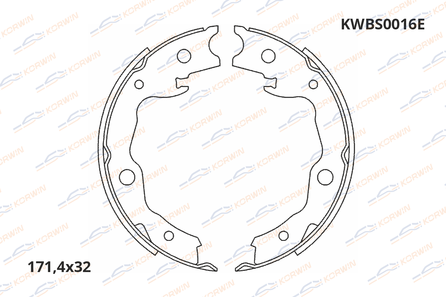 Колодки тормозные стояночные KORWIN ECOLine KWBS0016E