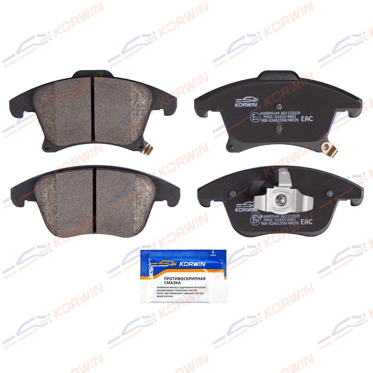 Колодки тормозные дисковые KORWIN KWBP0144