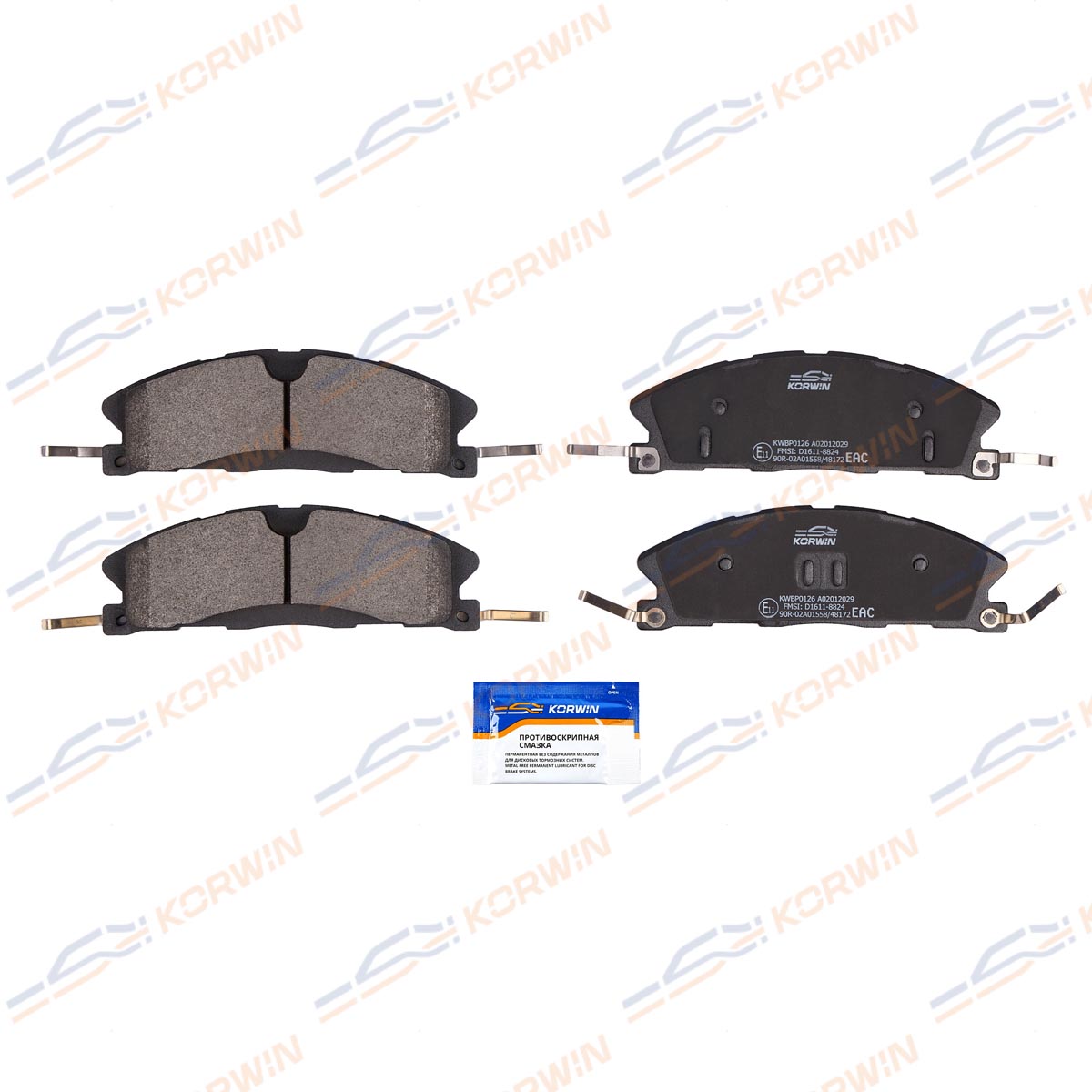 Колодки тормозные дисковые KORWIN KWBP0126