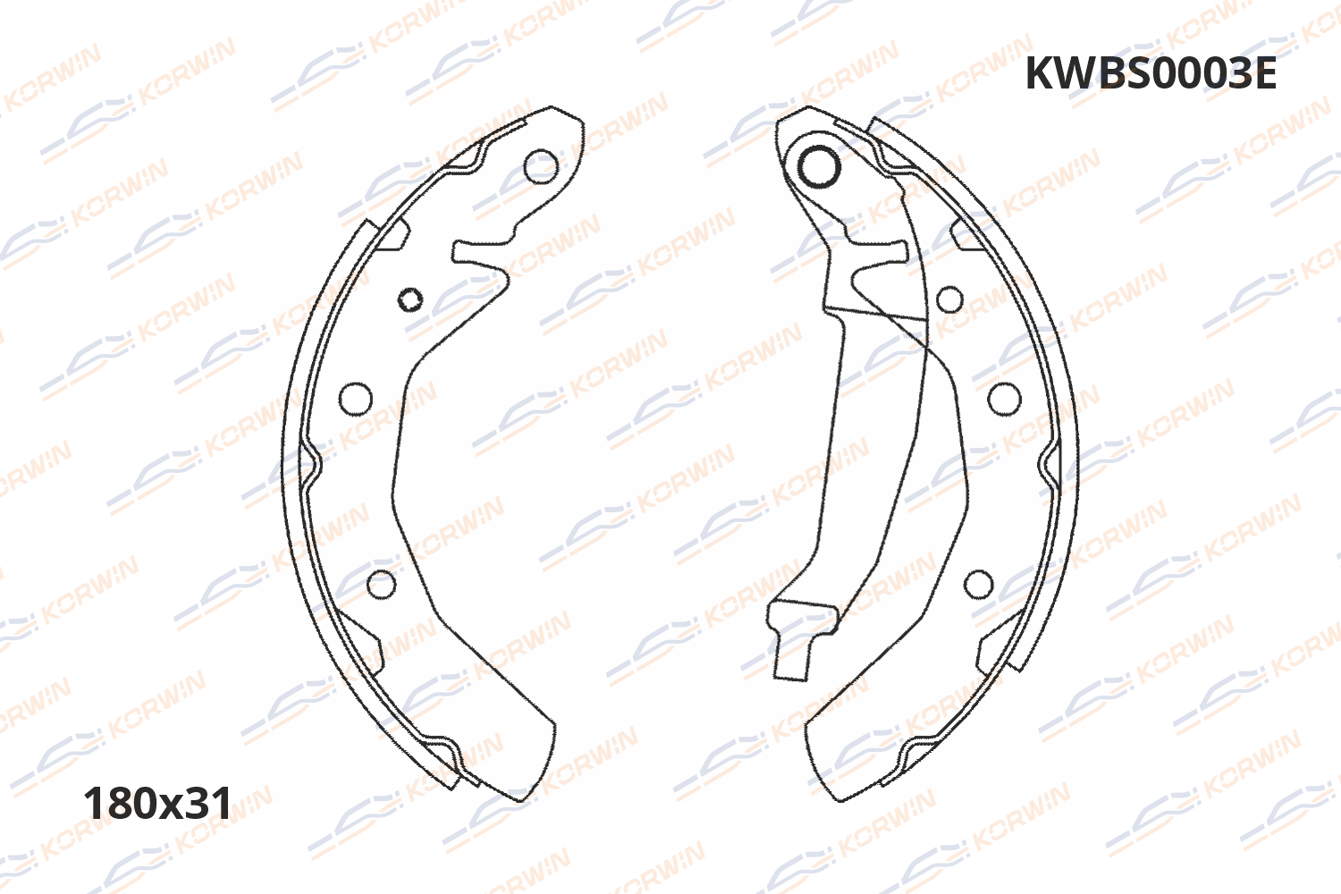 Колодки тормозные барабанные KORWIN ECOLine KWBS0003E