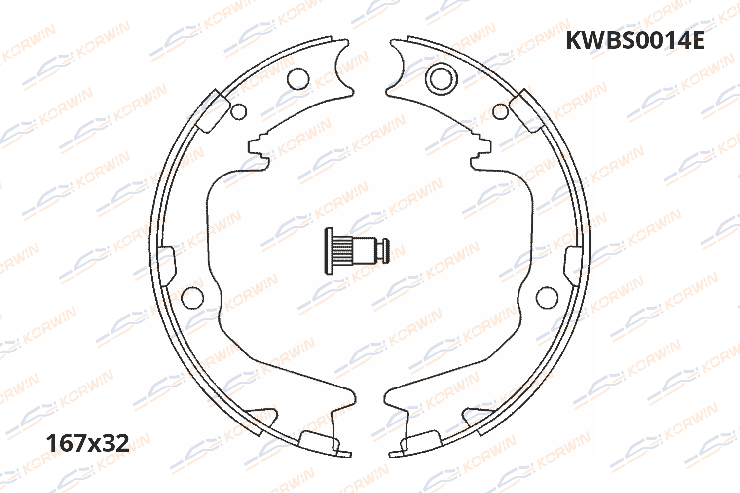 Колодки тормозные стояночные KORWIN ECOLine KWBS0014E