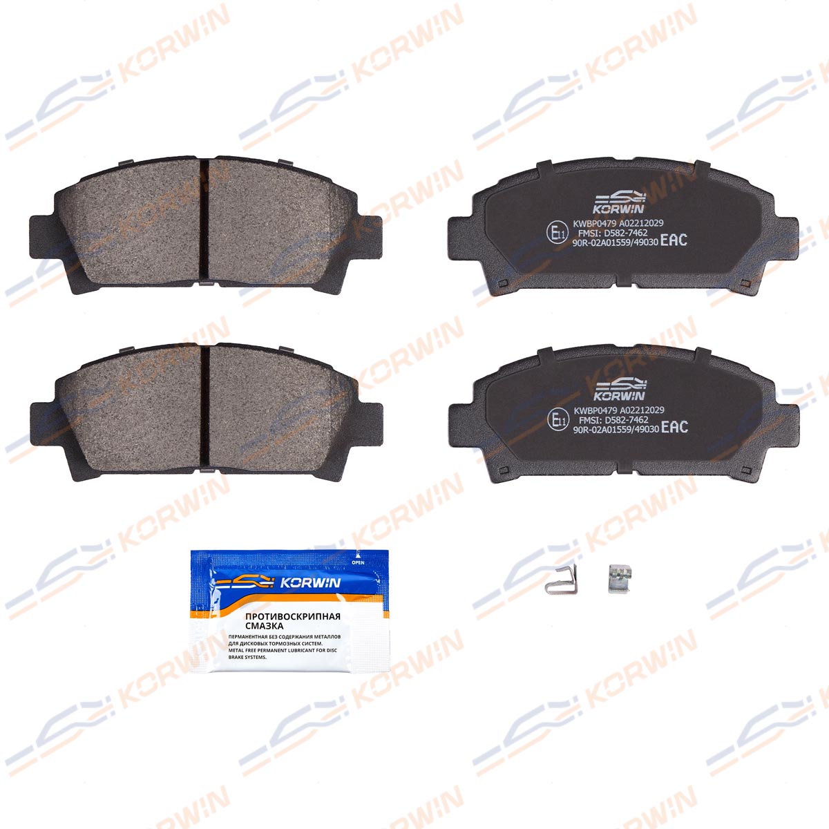 Колодки тормозные дисковые KORWIN KWBP0479