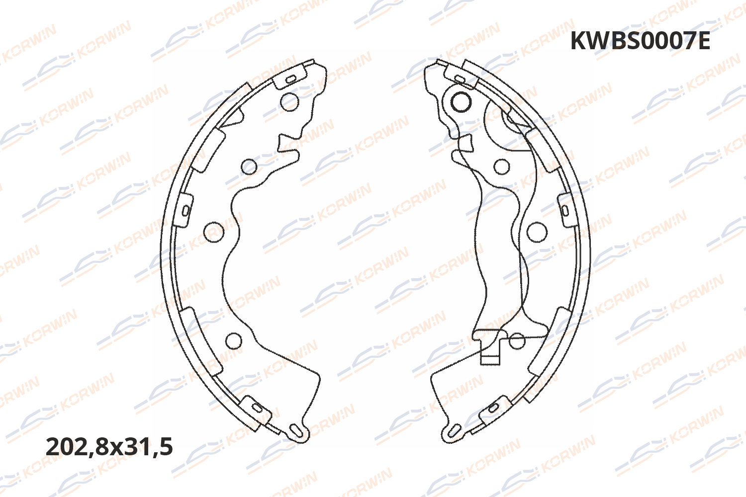 Колодки тормозные барабанные KORWIN ECOLine KWBS0007E