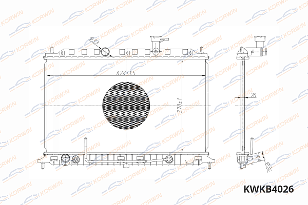 радиатор охлаждения двигателя korwin kwkb4026 оптом от производителя по низким ценам