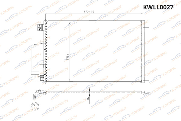 радиатор кондиционера korwin kwll0027 оптом от производителя по низким ценам