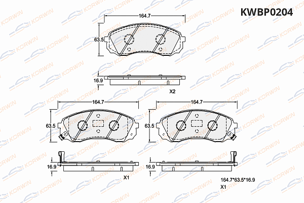 колодки тормозные дисковые korwin kwbp0204 оптом от производителя по низким ценам