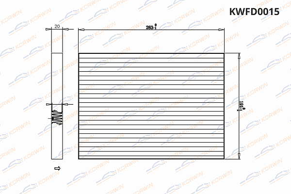 фильтр салонный korwin kwfd0015 оптом от производителя по низким ценам