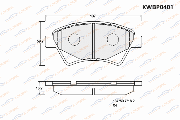 колодки тормозные дисковые korwin kwbp0401 оптом от производителя по низким ценам