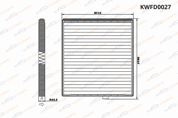 фильтр салонный korwin kwfd0027 оптом от производителя по низким ценам