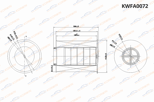 фильтр воздушный korwin kwfa0072 оптом от производителя по низким ценам