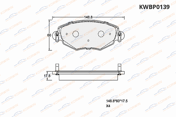 колодки тормозные дисковые korwin kwbp0139 оптом от производителя по низким ценам