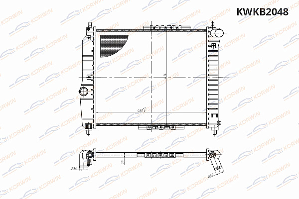 радиаторы охлаждения двигателя korwin kwkb2048 оптом от производителя по низким ценам