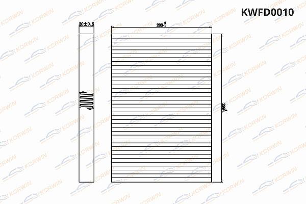 фильтр салонный korwin kwfd0010 оптом от производителя по низким ценам