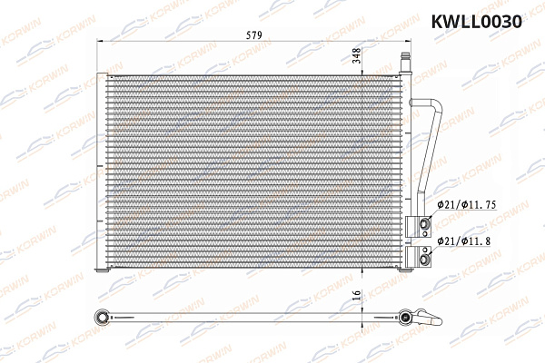 радиатор кондиционера korwin kwll0030 оптом от производителя по низким ценам