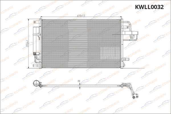 радиатор кондиционера korwin kwll0032 оптом от производителя по низким ценам