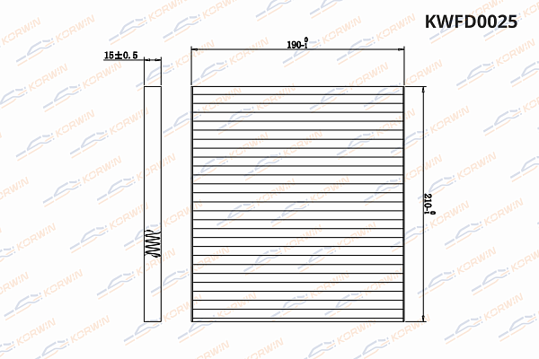 фильтр салонный korwin kwfd0025 оптом от производителя по низким ценам