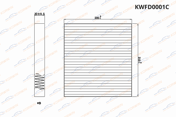 фильтр салонный угольный korwin kwfd0001c оптом от производителя по низким ценам