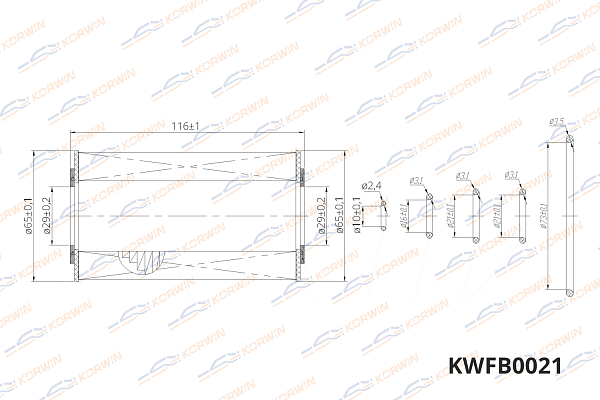 фильтр масляный korwin kwfb0021 оптом от производителя по низким ценам