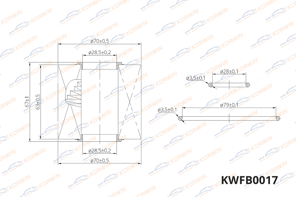 фильтр масляный korwin kwfb0017 оптом от производителя по низким ценам