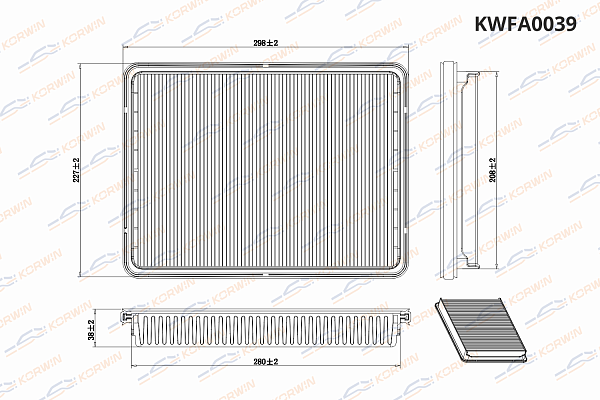 фильтр воздушный korwin kwfa0039 оптом от производителя по низким ценам
