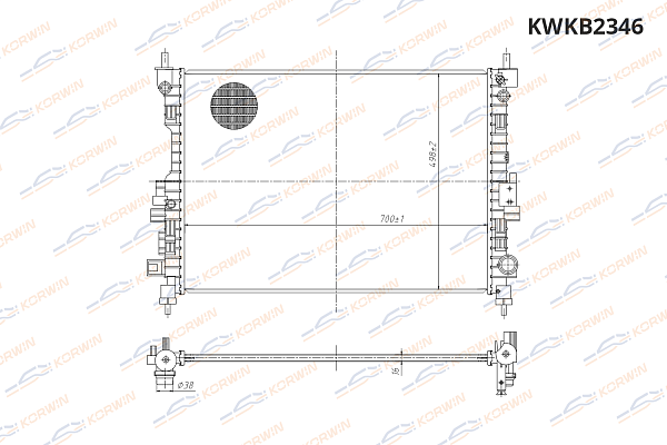 радиатор охлаждения korwin kwkb2346 оптом от производителя по низким ценам
