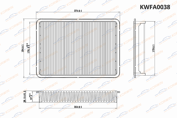 фильтр воздушный korwin kwfa0038 оптом от производителя по низким ценам