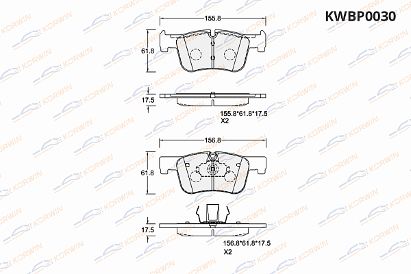 колодки тормозные дисковые korwin kwbp0030 оптом от производителя по низким ценам