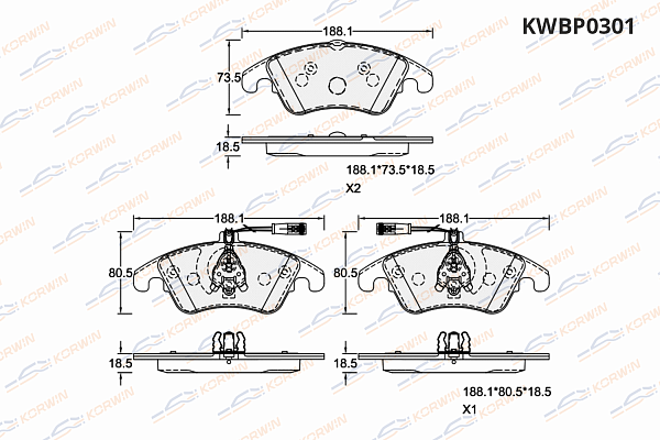 колодки тормозные дисковые korwin kwbp0301 оптом от производителя по низким ценам