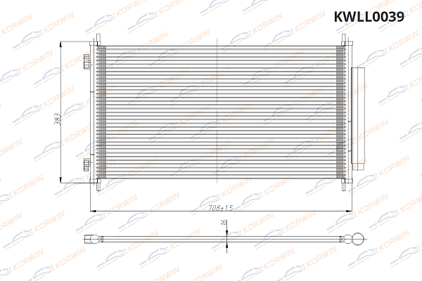 радиатор кондиционера korwin kwll0039 оптом от производителя по низким ценам