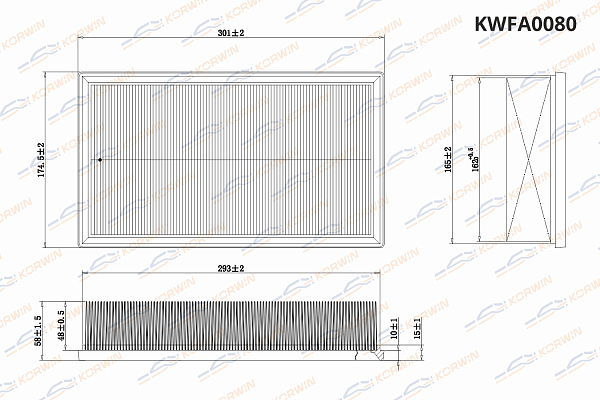 фильтр воздушный korwin kwfa0080 оптом от производителя по низким ценам