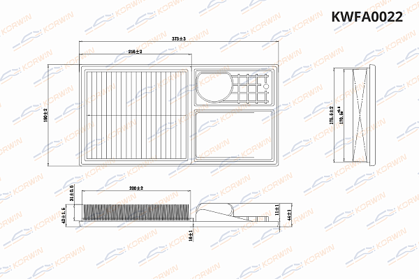 фильтр воздушный korwin kwfa0022 оптом от производителя по низким ценам