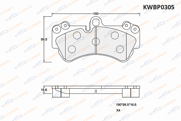 колодки тормозные дисковые korwin kwbp0305 оптом от производителя по низким ценам