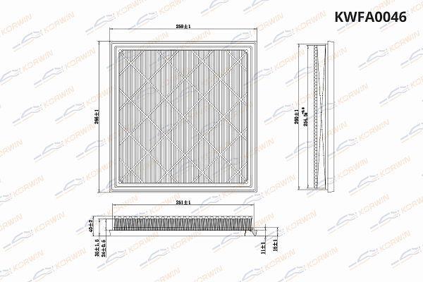 фильтр воздушный korwin kwfa0046 оптом от производителя по низким ценам