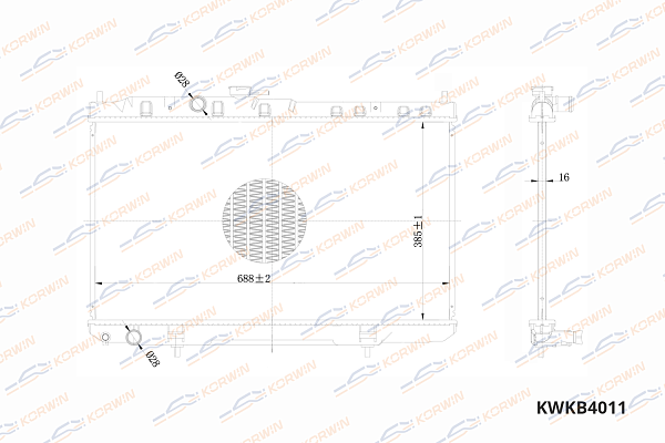 радиатор охлаждения двигателя korwin kwkb4011 оптом от производителя по низким ценам