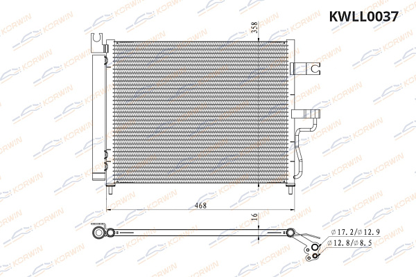 радиатор кондиционера korwin kwll0037 оптом от производителя по низким ценам