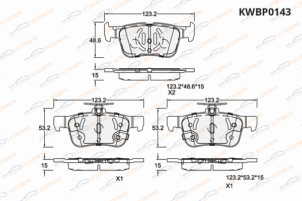 колодки тормозные дисковые korwin kwbp0143 оптом от производителя по низким ценам