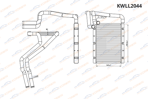 радиатор отопителя korwin kwll2044 оптом от производителя по низким ценам