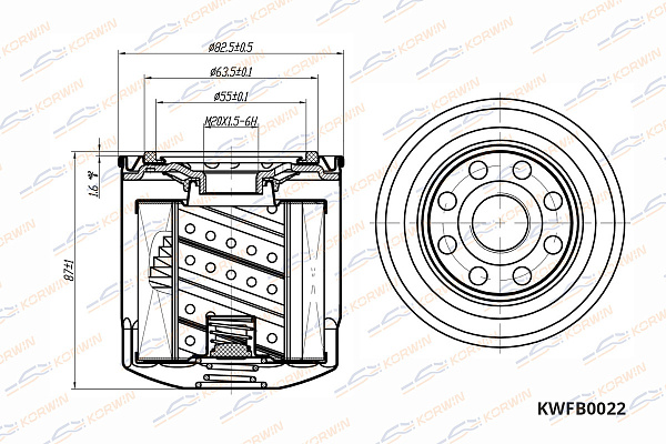 фильтр масляный korwin kwfb0022 оптом от производителя по низким ценам