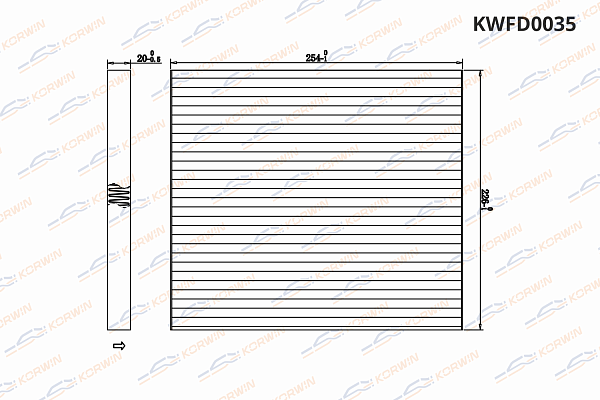 фильтр салонный korwin kwfd0035 оптом от производителя по низким ценам