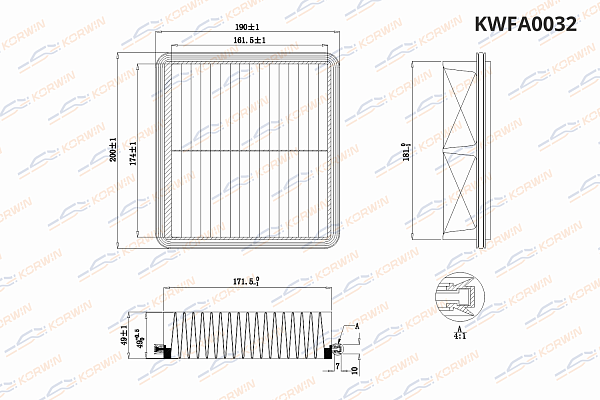фильтр воздушный korwin kwfa0032 оптом от производителя по низким ценам