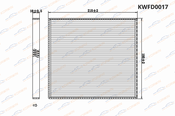 фильтр салонный korwin kwfd0017 оптом от производителя по низким ценам