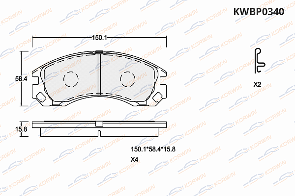 колодки тормозные дисковые korwin kwbp0340 оптом от производителя по низким ценам