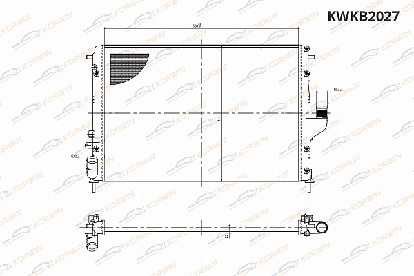 радиаторы охлаждения двигателя korwin kwkb2027 оптом от производителя по низким ценам
