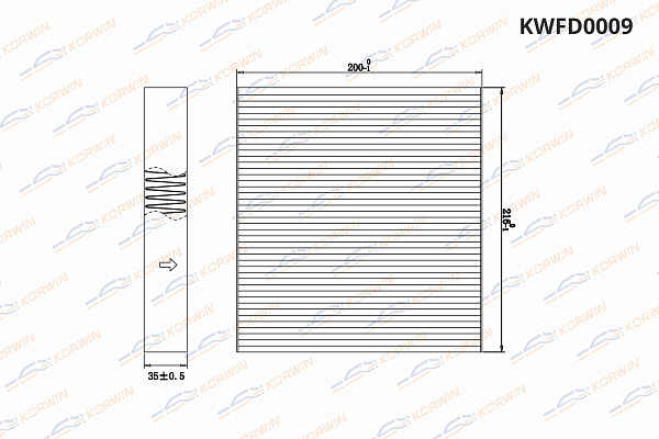 фильтр салонный korwin kwfd0009 оптом от производителя по низким ценам